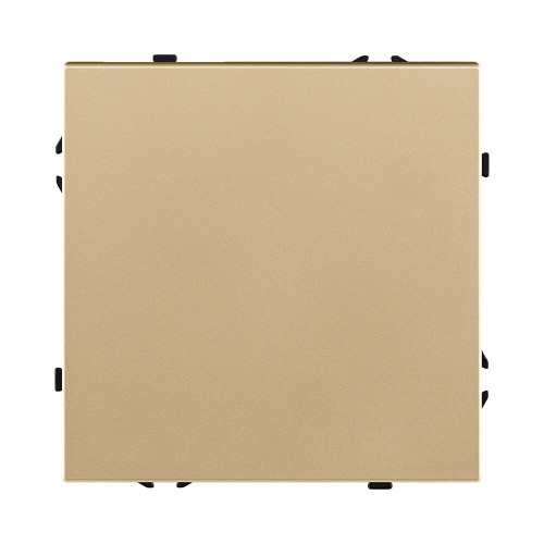 Купить Выключатель одноклавишный перекрёстный универсальный, 250В, 10А, IP-20, золото матовое VE-NP-3/1-G в rum24.ru