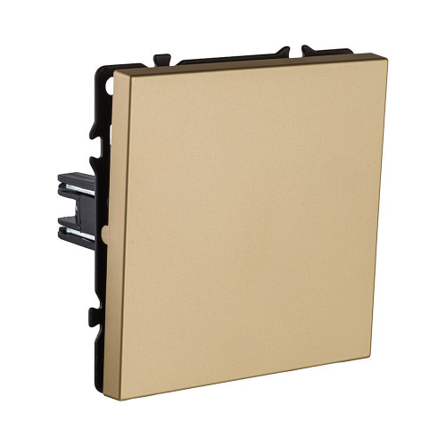 Купить Выключатель одноклавишный перекрёстный универсальный, 250В, 10А, IP-20, золото матовое VE-NP-3/1-G в rum24.ru фото: 1