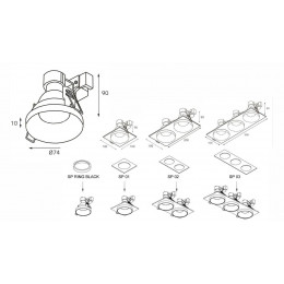 Встраиваемый светильник ITALLINE SP SOLO white