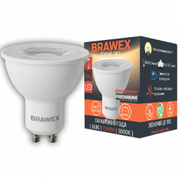 Светодиодная диммируемая лампа Brawex GU10 8W 3000K MR16 220-240 720Lm 38° GU10-38DIM-8L