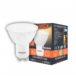 Светодиодная лампа Brawex GU10 7W 3000K MR16 220-240 630Lm 120° 4107J-PAR16k1-7L