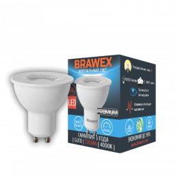 Светодиодная лампа Brawex GU10 8W 4000K MR16 220-240 720Lm 38° GU10-38-8N