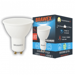 Светодиодная лампа Brawex GU10 7W 4000K MR16 220-240 630Lm 120° 4107J-PAR16k1-7N