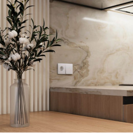 Выключатель 10А, 1 клавиша, Kranz Miele Strong антрацит KR-78-0705-5