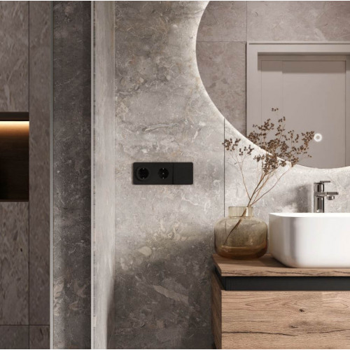 Купить Рамка 1-постовая, антрацит Kranz Miele Strong KR-78-0751-5 в rum24.ru фото: 1