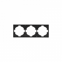 Рамка 3-постовая, антрацит Kranz Miele Strong KR-78-0753-5