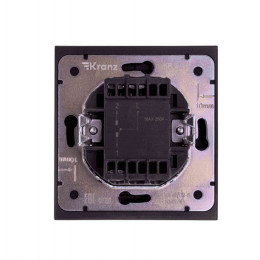 Выключатель проходной (переключатель) 10А, 1 клавиша, Kranz Miele Strong антрацит KR-78-0708-5