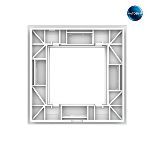 Купить Рамка для розетки Livolo 1 пост, цвет белый матовый, стекло BB-C7-SR-11 MT в rum24.ru фото: 2