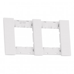 Рамка на 2 поста, 4 модуля белый матовый Meiton AA4802M2AW