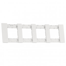 Рамка на 4 поста, 8 модулей белый матовый Meiton AA4802M4AW