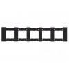 Купить Рамка на 5 постов, 10 модулей черный матовый MEITON AA4802M5AG в rum24.ru