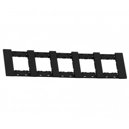Рамка на 5 постов, 10 модулей черный матовый MEITON AA4802M5AG