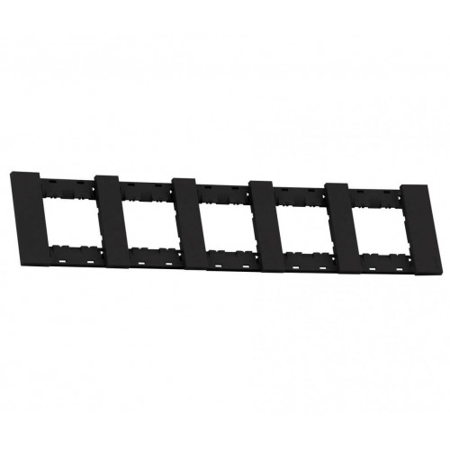 Купить Рамка на 5 постов, 10 модулей черный матовый MEITON AA4802M5AG в rum24.ru фото: 2