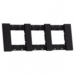 Рамка на 3 поста, 6 модулей черный матовый Meiton AA4802M3AG