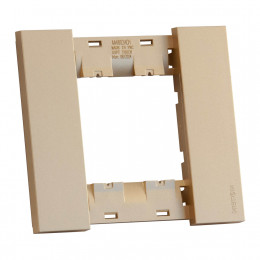 Рамка на 1 пост, 2 модуля шампань матовый Meiton AA4802ACH