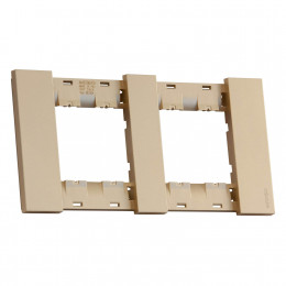 Рамка на 2 поста, 4 модуля шампань матовый Meiton AA4802M2ACH