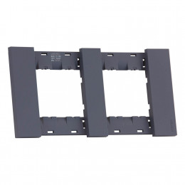 Рамка на 2 поста, 4 модуля грифель матовый Meiton AA4802M2AL