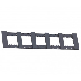 Рамка на 5 постов, 10 модулей грифель матовый MEITON AA4802M5AL