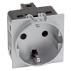 Купить Механизм розетки с заземлением со шторками винтовой зажим 16A серый матовый AS4141 в rum24.ru