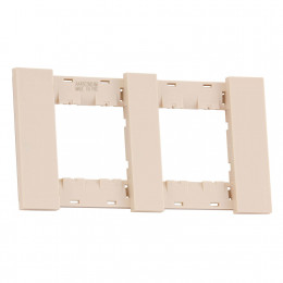 Рамка на 2 поста, 4 модуля песочный матовый Meiton AA4802M2AM