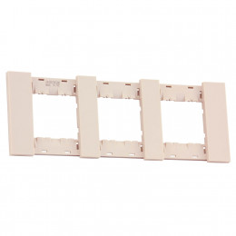 Рамка на 3 поста, 6 модулей песочный матовый Meiton AA4802M3AM