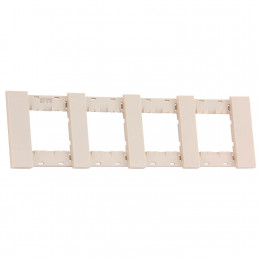 Рамка на 4 поста, 8 модулей песочный матовый Meiton AA4802M4AM