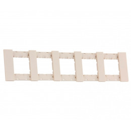 Рамка на 5 постов, 10 модулей песочный матовый MEITON AA4802M5AM