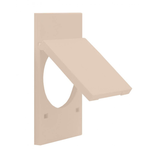 Купить Лицевая панель на розетку с крышкой песочный матовый Meiton AM04P в rum24.ru