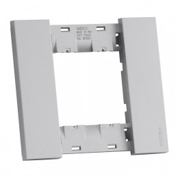 Рамка на 1 пост, 2 модуля серый матовый Meiton AA4802AS