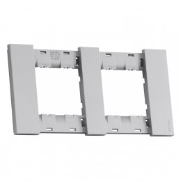 Рамка на 2 поста, 4 модуля серый матовый Meiton AA4802M2AS