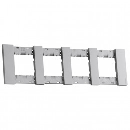 Рамка на 4 поста, 8 модулей серый матовый Meiton AA4802M4AS