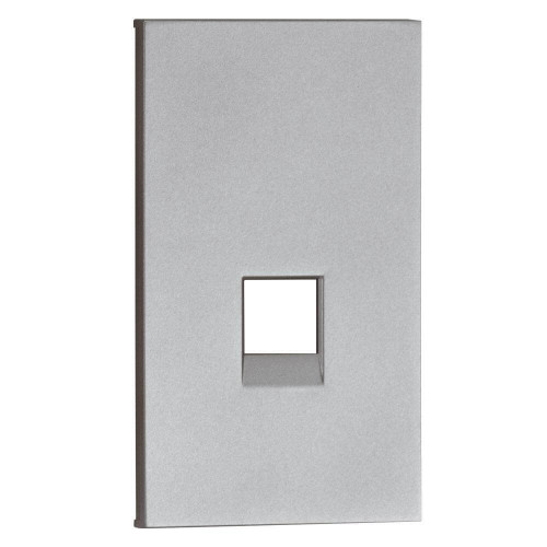 Купить Лицевая панель для интернет/телефон RJ45/RJ11 серый матовый MEITON AS07M2 в rum24.ru