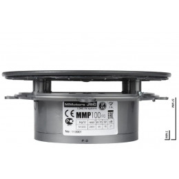 Тонкий бесшумный вытяжной вентилятор для ванной Mmotors ММР 100 стекло круг светло серый