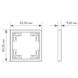 Рамка 1 постовая Rikett Standart черный матовый 35810 MB