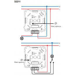 Светорегулятор поворотно-нажимной 5-600W Rikett (механизм + накладка) черный матовый 32211+35721 MB