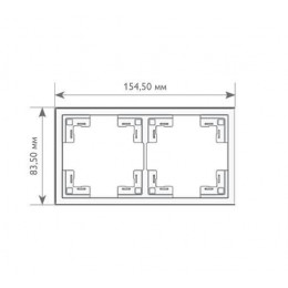 Рамка 2 постовая Rikett Standart черный матовый 35820 MB