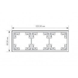 Рамка 3 постовая Rikett Standart черный матовый 35830 MB