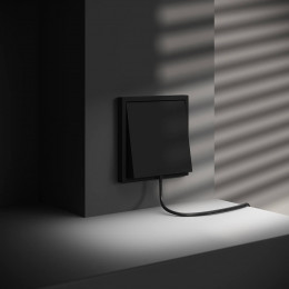 Вывод кабеля VOLTUM S70, (черный матовый) VLS080208