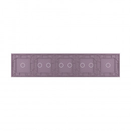 Панель для пяти сенсорных выключателей Livolo, 8 клавиш (1+2+2+2+1), цвет розовый, стекло