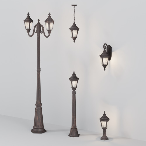 Купить Садово-парковый светильник Goiri  60W IP44 Бронза Антик Maytoni O028FL-03BZ в rum24.ru фото: 3