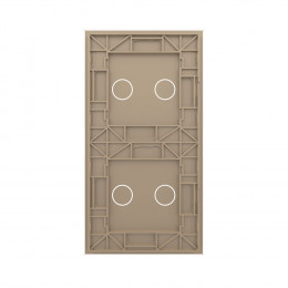 Панель вертикальная для двух сенсорных выключателей Livolo, 4 клавиши (2+2), цвет золотой, стекло