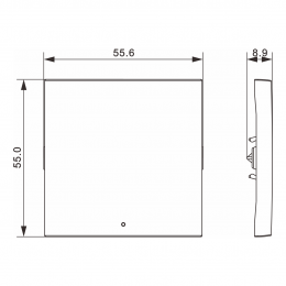 Клавиша 1-я с подсветкой для перекрёстного переключателя, матовый белый, серия A07 DE28733