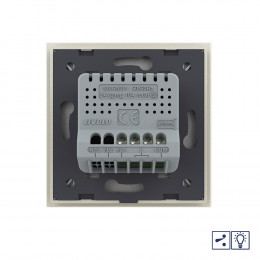 Одноклавишный проходной/перекрестный сенсорный Адаптивный диммер Livolo, 1 пост, цвет жемчужный
