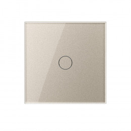 Одноклавишный сенсорный выключатель Livolo, 1 пост, цвет шампань