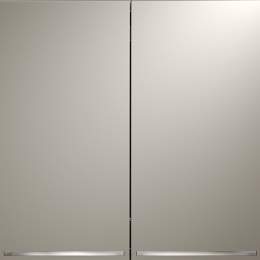 Проходной переключатель встраиваемый VOLTUM S70 двухклавишный с подсветкой (кашемир) VLS020403