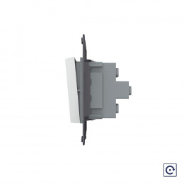 Двухклавишная механическая кнопка (звонок) Livolo, цвет серый (механизм), VL-C7-K2H-15