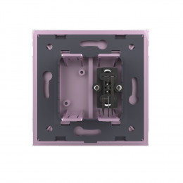 Розетка аудио RCA "двойной тюльпан" одинарная Livolo, 1 пост, цвет розовый