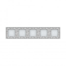 Панель для пяти сенсорных выключателей Livolo, 8 клавиш (2+2+1+2+1), цвет белый, стекло