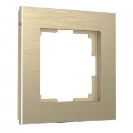 Рамка из металла на 1 пост Аluminium шампань алюминий