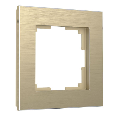 Купить Рамка из металла на 1 пост Аluminium шампань алюминий в rum24.ru